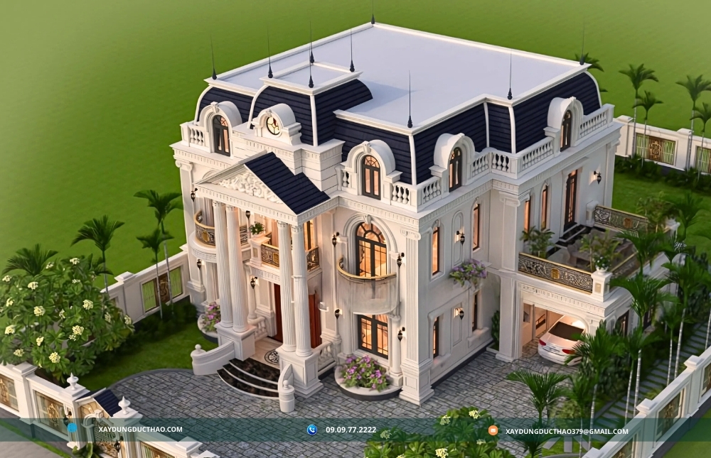 biệt thự tân cổ đfiển 2 tầng 