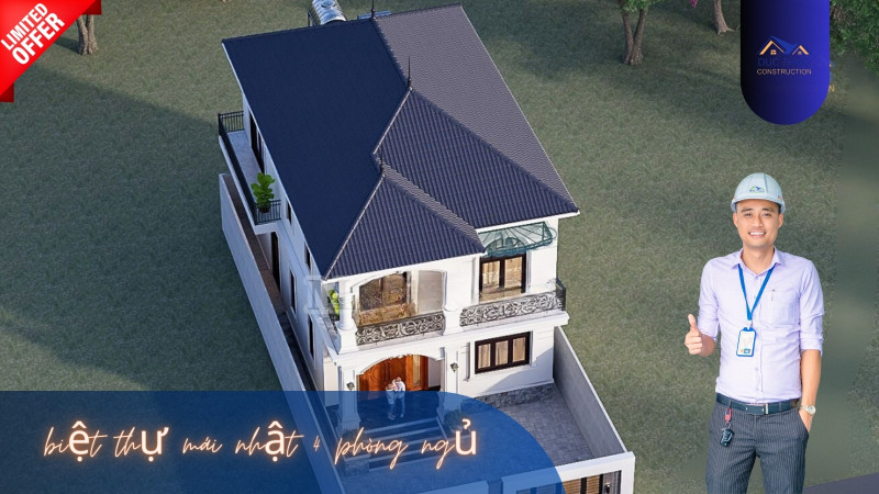 Mẫu Nhà Biệt Thự Mái Nhật Sang Trọng Mẫu Nhà Biêt Thư Mái Nhật 4 Phòng Ngủ Xây Dựng 1 Tỷ 800