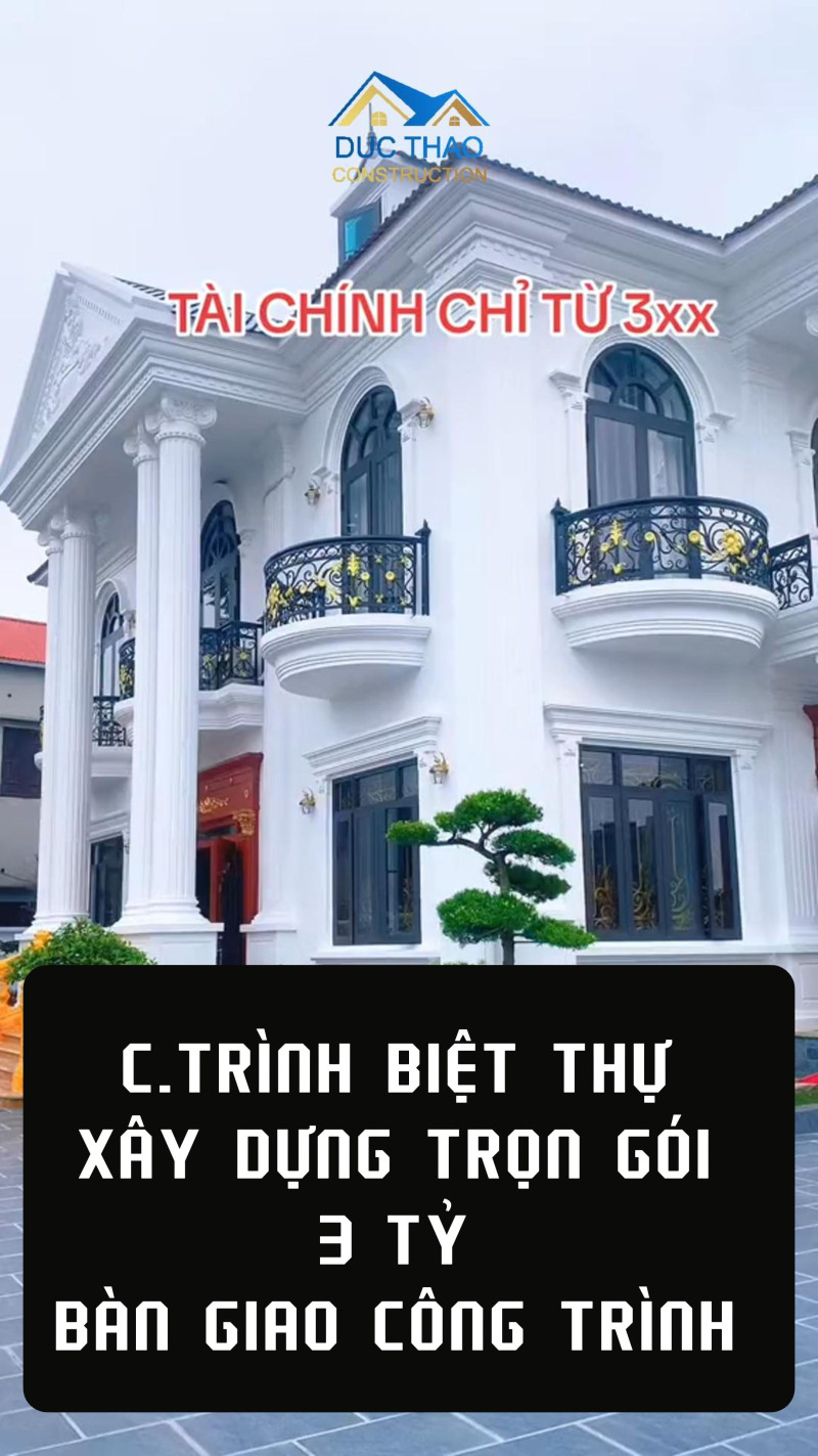 Bàn Giao Công Trình Biệt Thự 3 Tỷ Xây Dựng Trọn Gói 